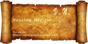 Veszteg Nóra névjegykártya