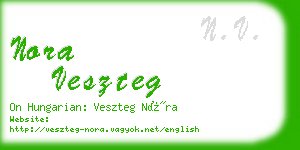 nora veszteg business card